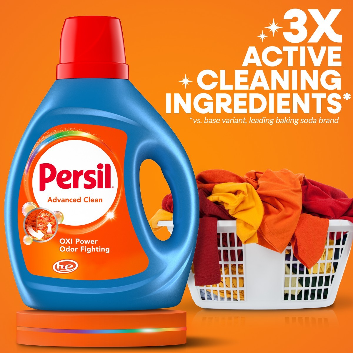 Persil Advanced Oxi + Odor Fighting HE Liquid Laundry Detergent 50 Loads-84fl oz