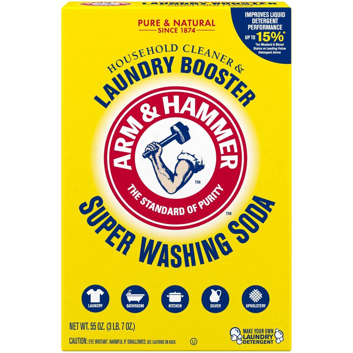 55oz Unscented Washing Soda Powder Laundry Boost Multi Surface Household Cleaner