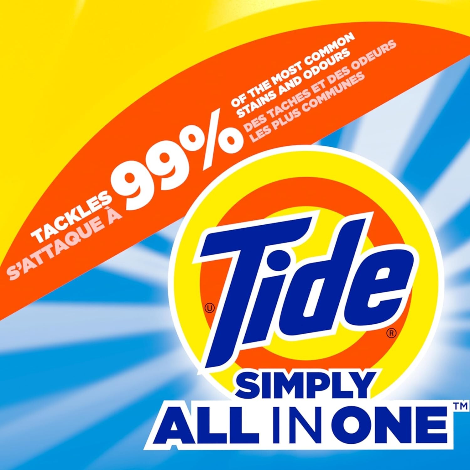 Tide Simply Liquid Laundry Detergent, Refreshing Breeze, 168 fl oz, 128 Loads