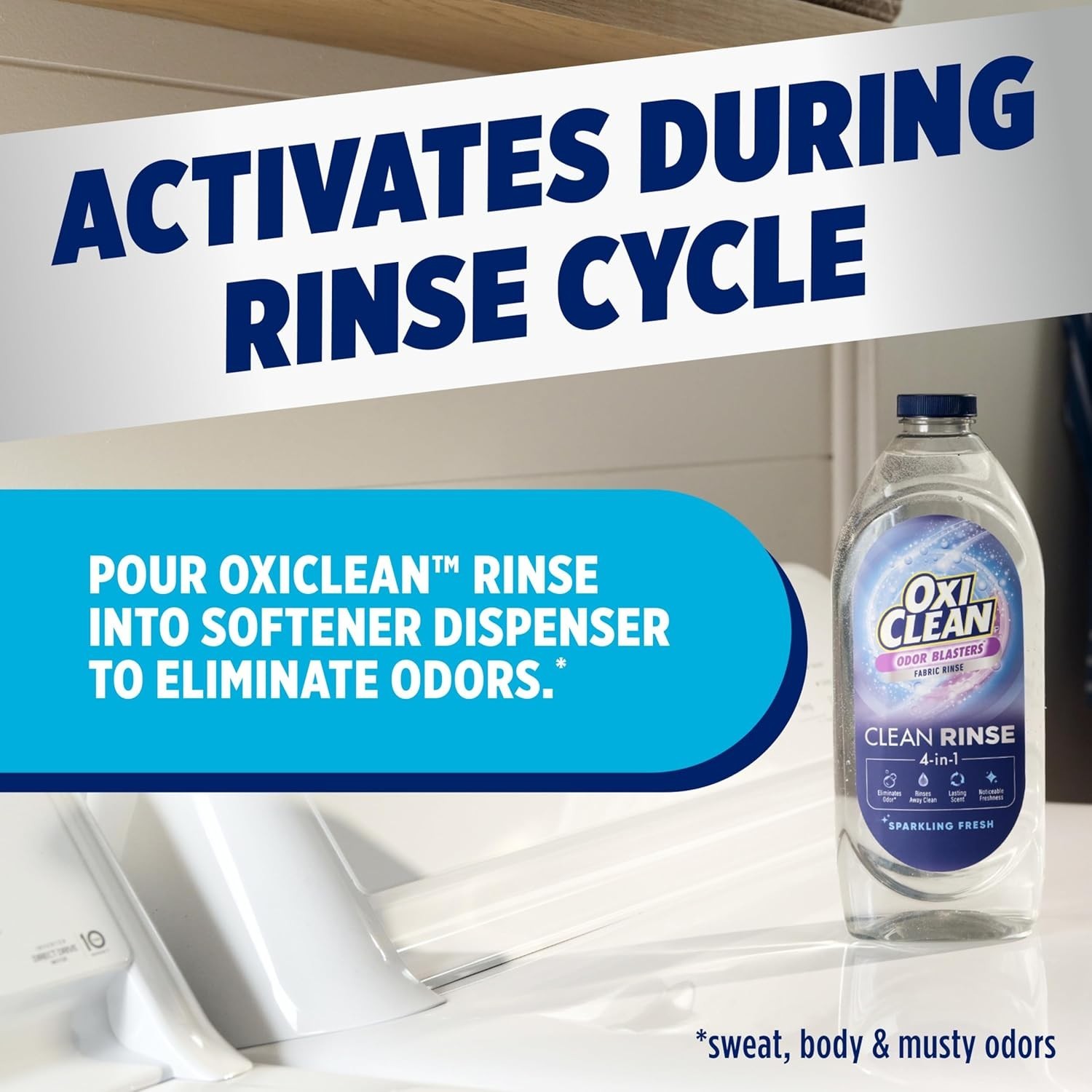 4-in-1 Laundry Additive & Odor Eliminator, Odor Blasters 50 fl oz – Fresh Breeze