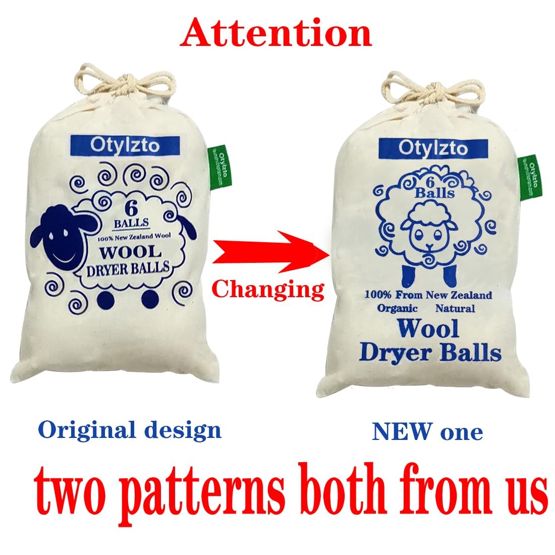Eco Friendly Wool Dryer Balls 6 Pack
