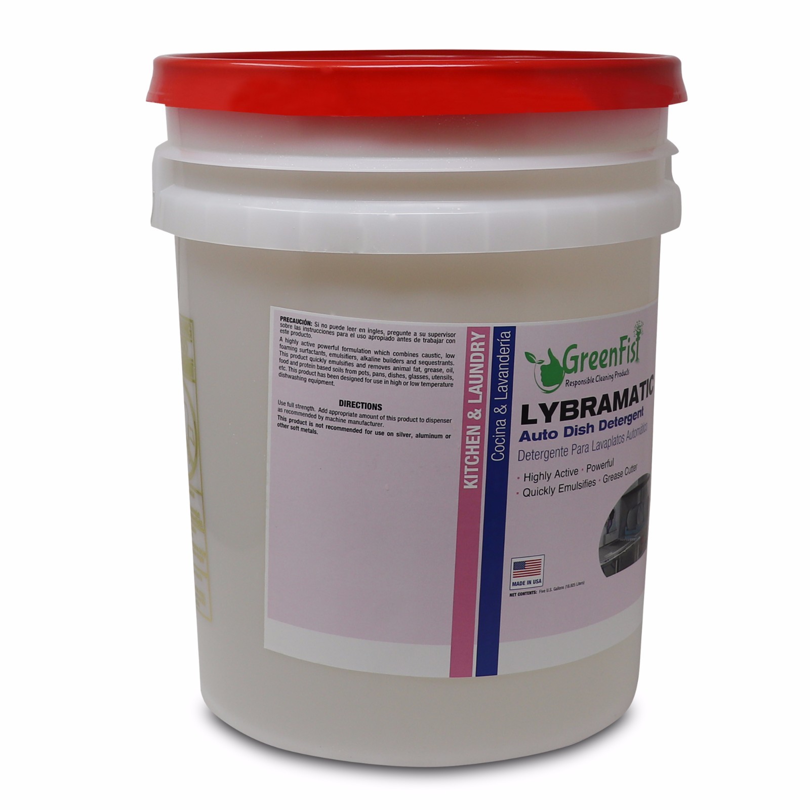Commercial Grade Dishwasher Detergent 5 Gal.[Ready To Use] 32 pcs [1 pallet]