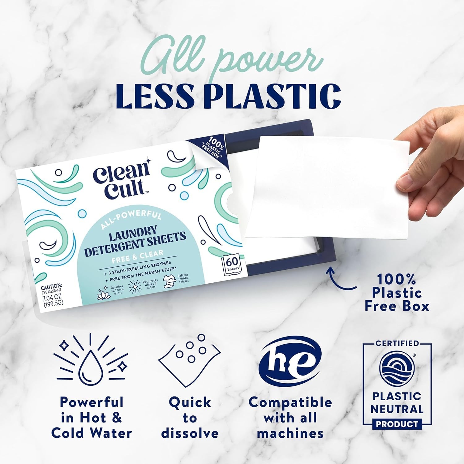 Cleancult Laundry Detergent Sheets 60 Loads Eco Friendly – Choose Scent