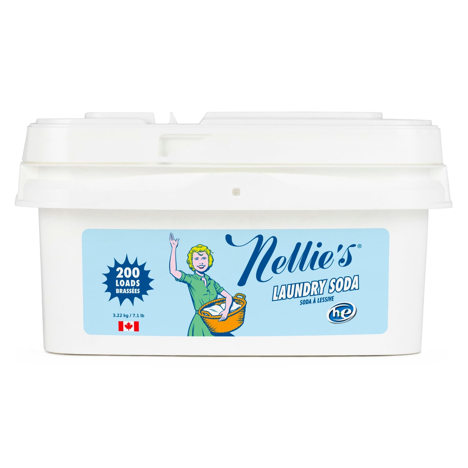 Nellie’s Laundry Soda 113.6 oz Eco-Friendly Powder Detergent Gentle on Skin
