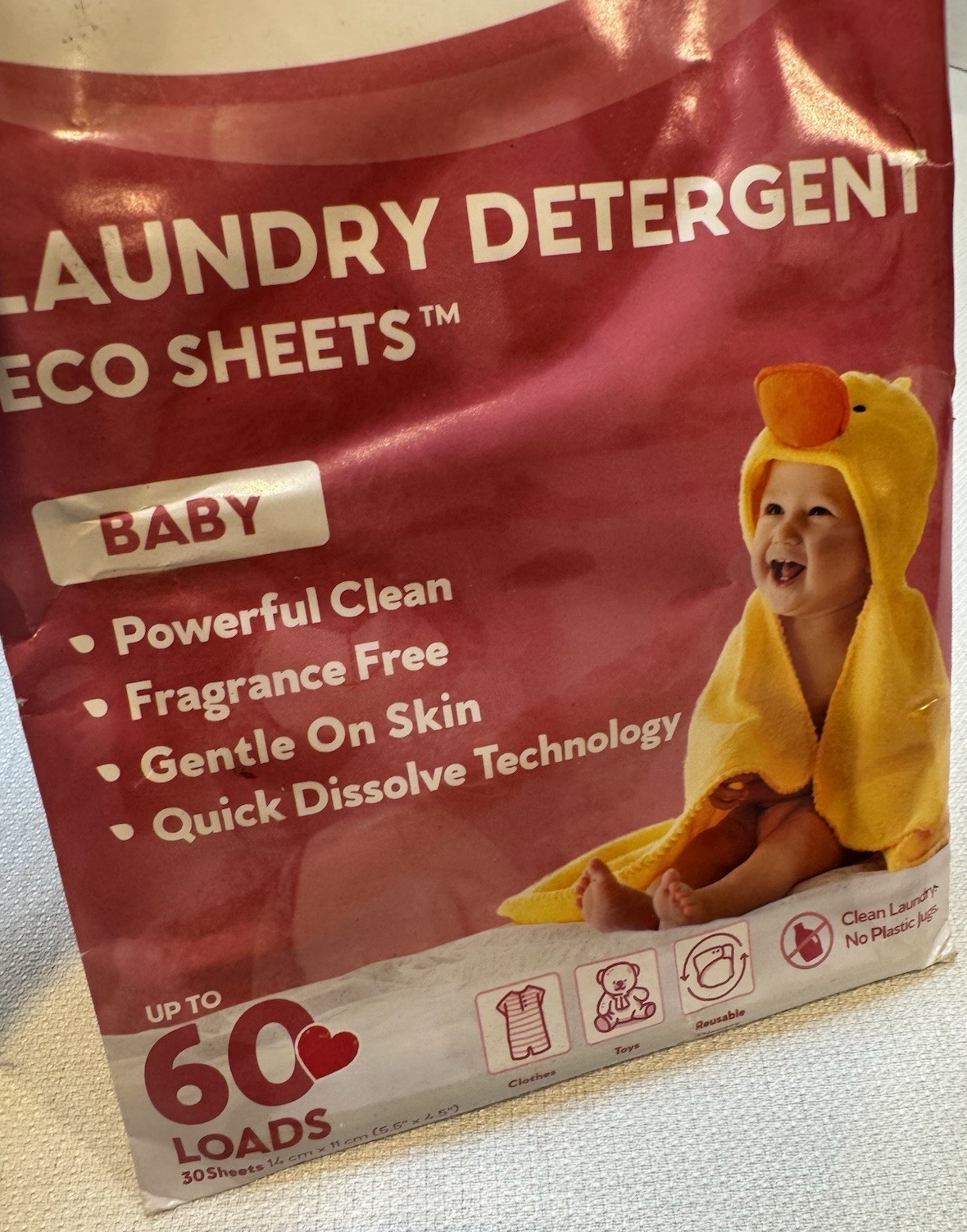 NEW Earth Breeze Laundry Detergent Eco Sheets Baby, Expired 2024, Up 2 180 Loads