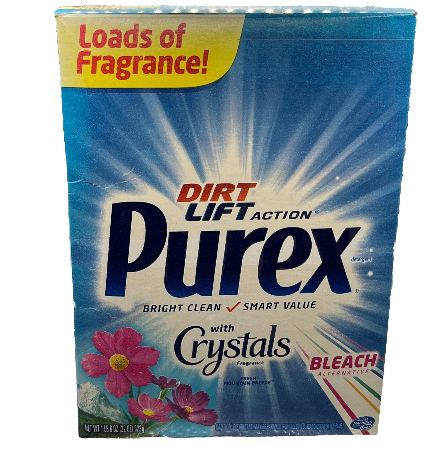 2 PUREX DIRT LIFT ACTION Crystals FRESH MOUNTAIN BREEZE Laundry Detergent 22 Oz