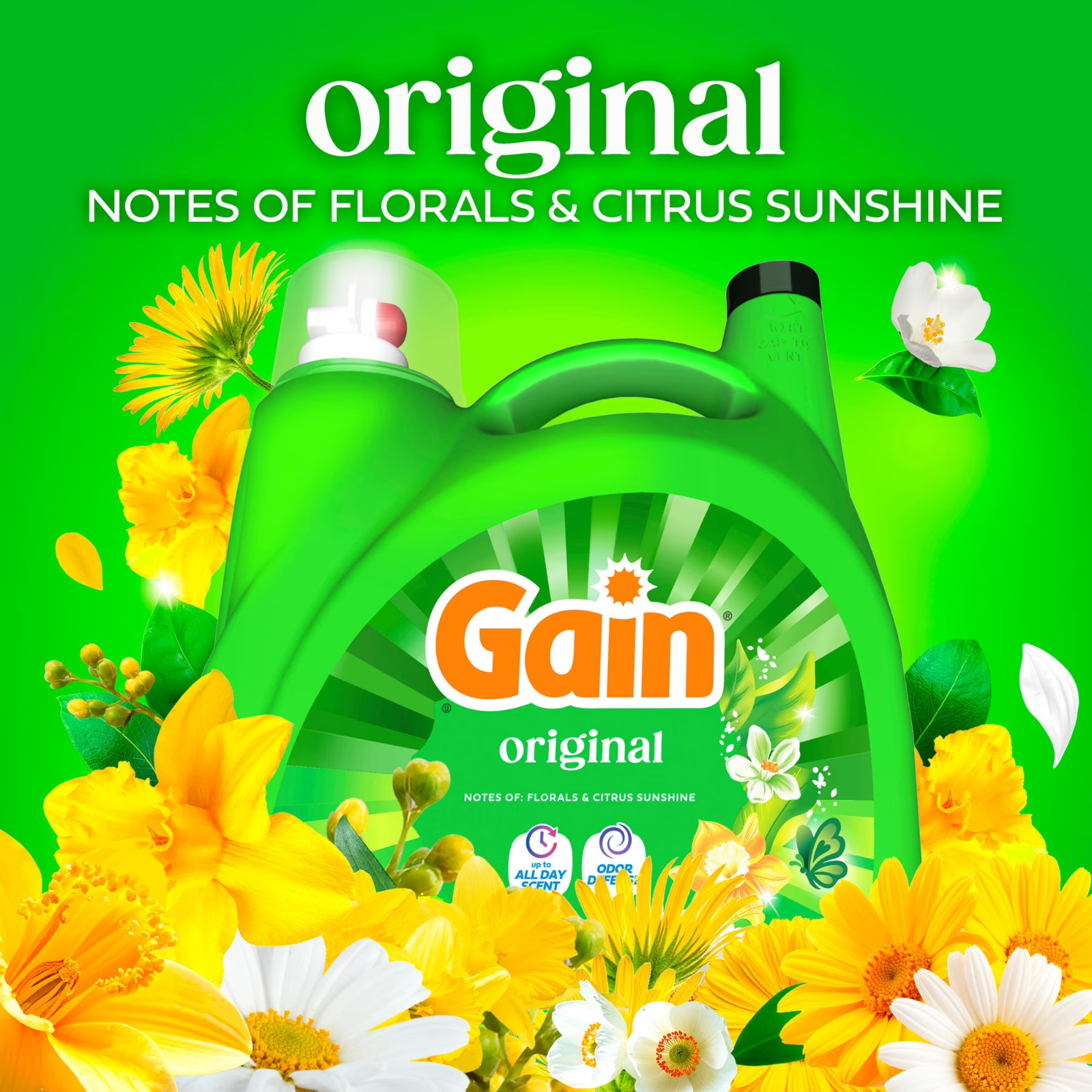 Gain Liquid Laundry Detergent Original 132 fl oz 3-Pack Fast Ship USA