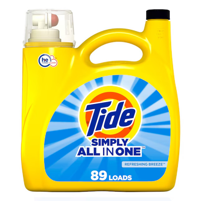 Tide Simply All in One Refreshing Breeze HE Laundry Detergent 89 Loads 117 oz