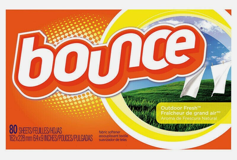 3~ Bounce Fabric Softener Dryer SHEETS 80ct Outdoor Fresh Wrinkle Static Remover