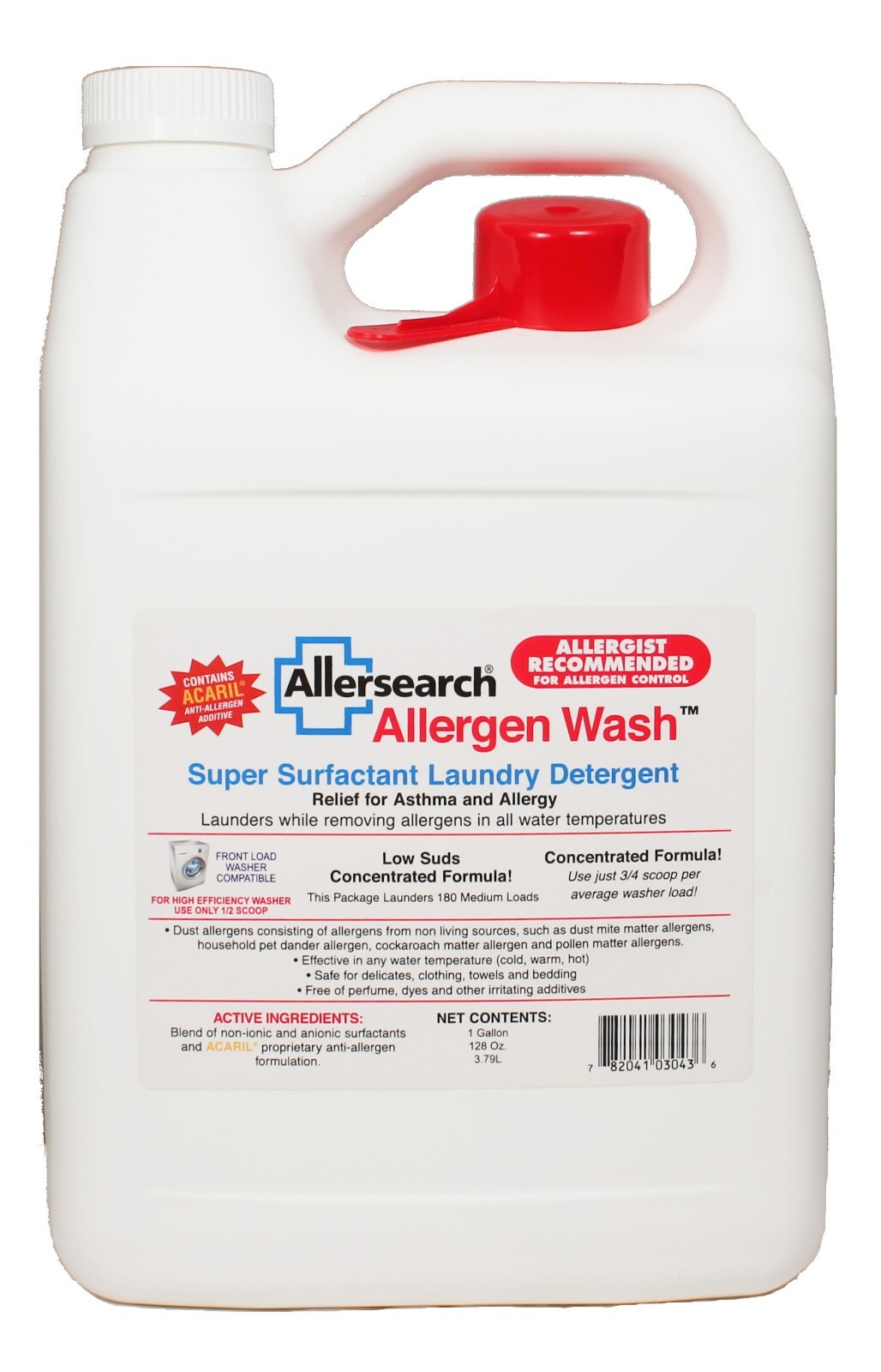 Allersearch AllergenWash Laundry Detergent 1 Gallon (128 Oz)