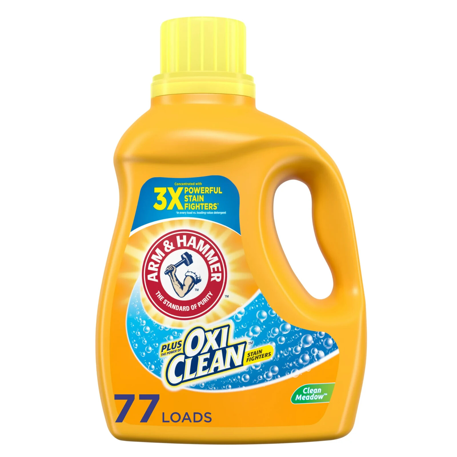 Arm & Hammer Plus OxiClean Clean Meadow, 77 Loads Liquid Laundry Detergent, 100.