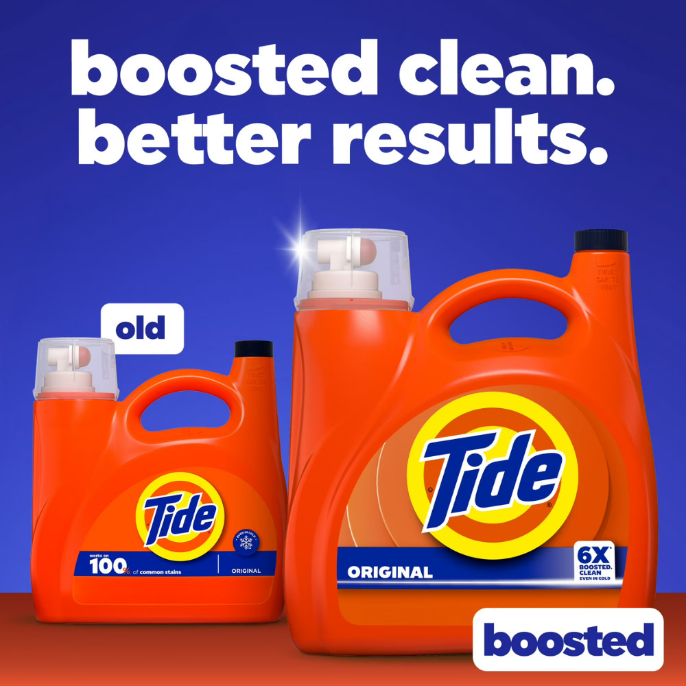Tide Liquid Laundry Detergent, Original Scent, 125 fl oz, 100 Loads, HE, Clean