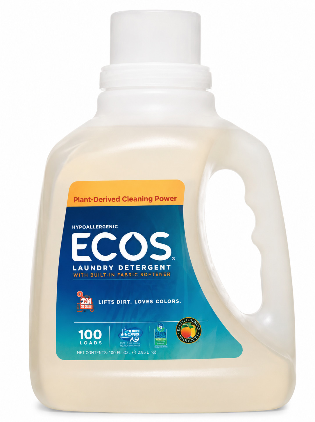 ECOS Magnolia And Lily Scented Hypoallergenic Liquid Laundry Detergent 100 Oz.
