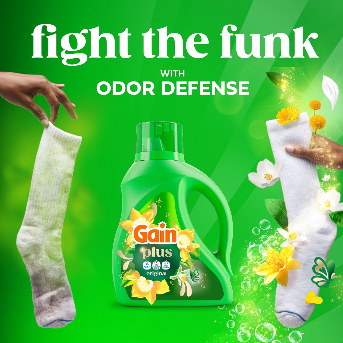 Gain Original Plus Liquid Laundry Detergents 75 Loads – 99oz