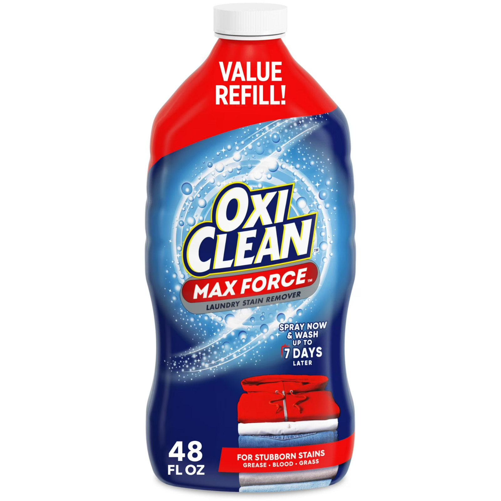 OxiClean Max Force Laundry Stain Remover Spray Refill, 48 fl oz​