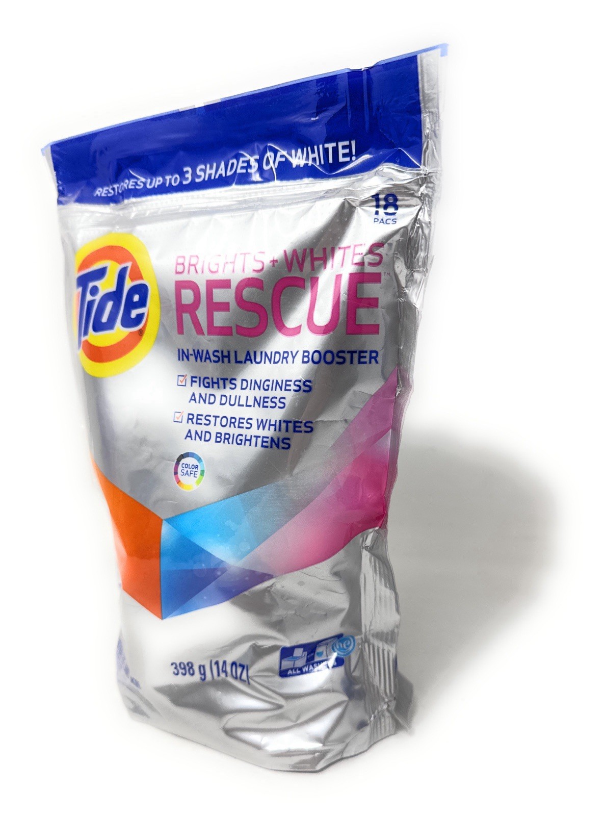 Tide Brights & Whites Rescue In Wash Laundry Booster Color Safe 18 Pods