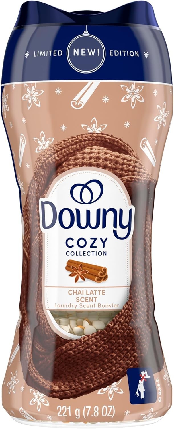 Downy Cozy Collection In-Wash Laundry Scent Booster Beads, Chai Latte Scent, 7.8