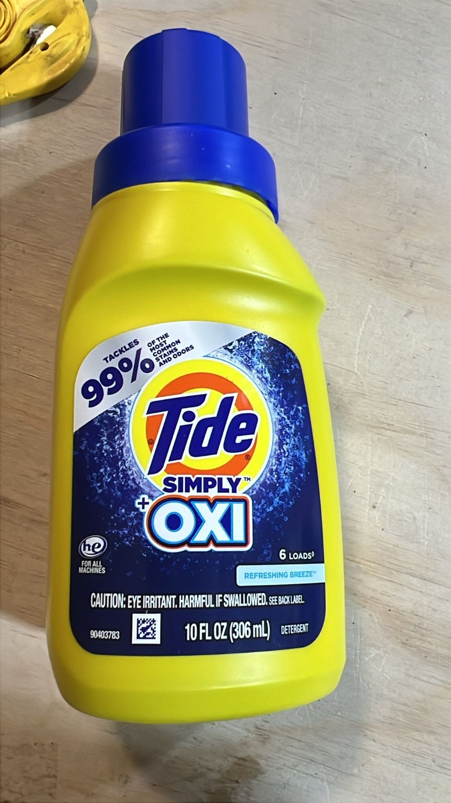 Tide Simply + Oxi Liquid Laundry Detergent, Refreshing Breeze, 10 fl oz (6 Loads