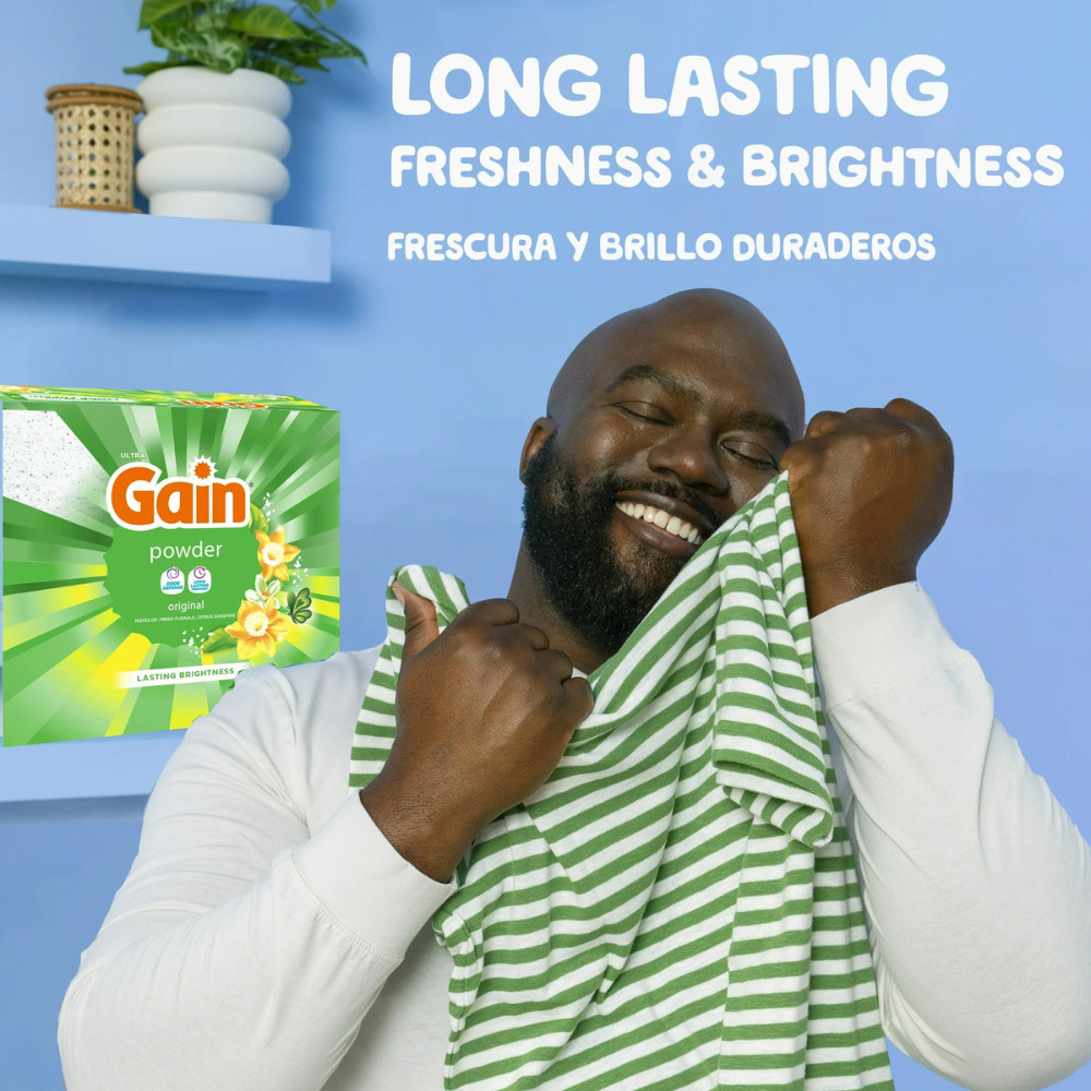 New Gain Powder Laundry Detergent, Original, 123 oz, 133 Loads, Odor Eliminating