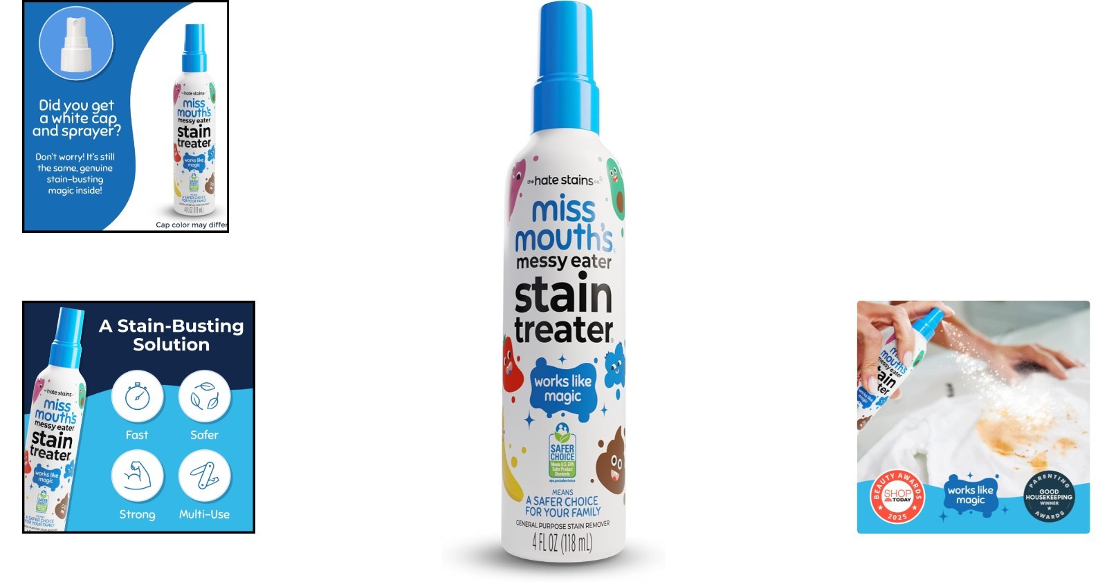 Eco-Friendly Laundry Stain Remover Spray – 4 Oz | Gentle for Baby Clothes