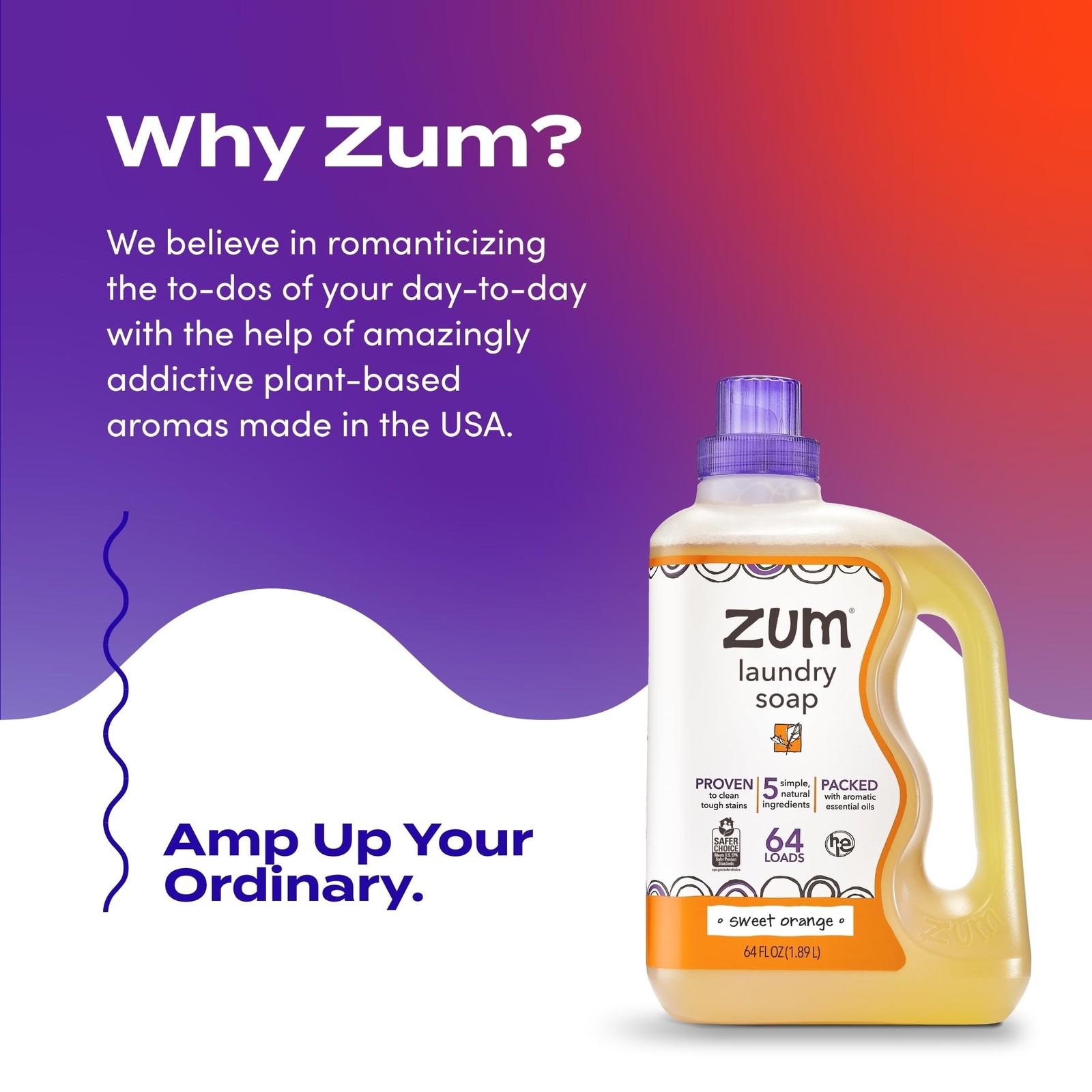 Zum Laundry Soap by – Liquid, Plant-Based Soap with Baking Soda, Essential Oi…