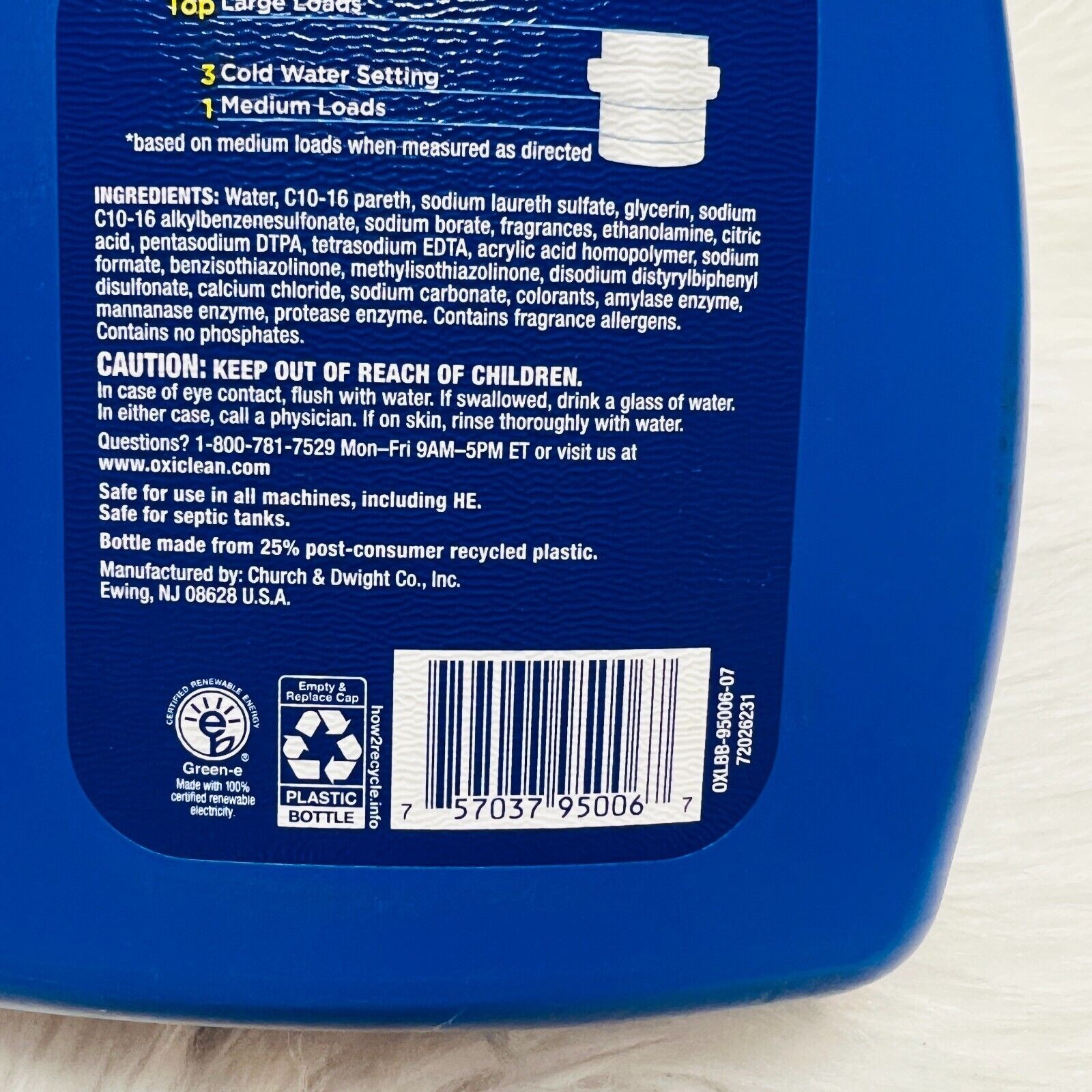 OXI CLEAN LAUNDRY DETERGENT 67 LOADS 100.5 FL oz OXICLEAN HIGH DEF