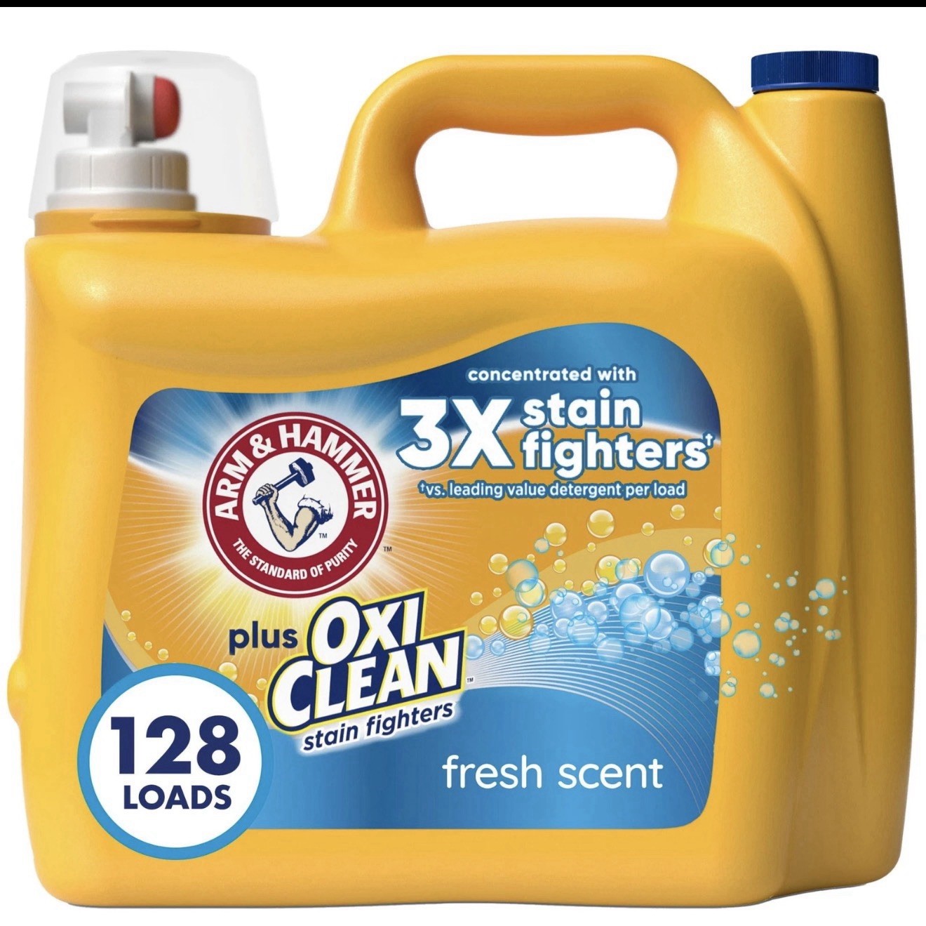 Arm & Hammer plus OxiClean Stain Fighters Laundry Detergent Fresh Scent 128 Loa…