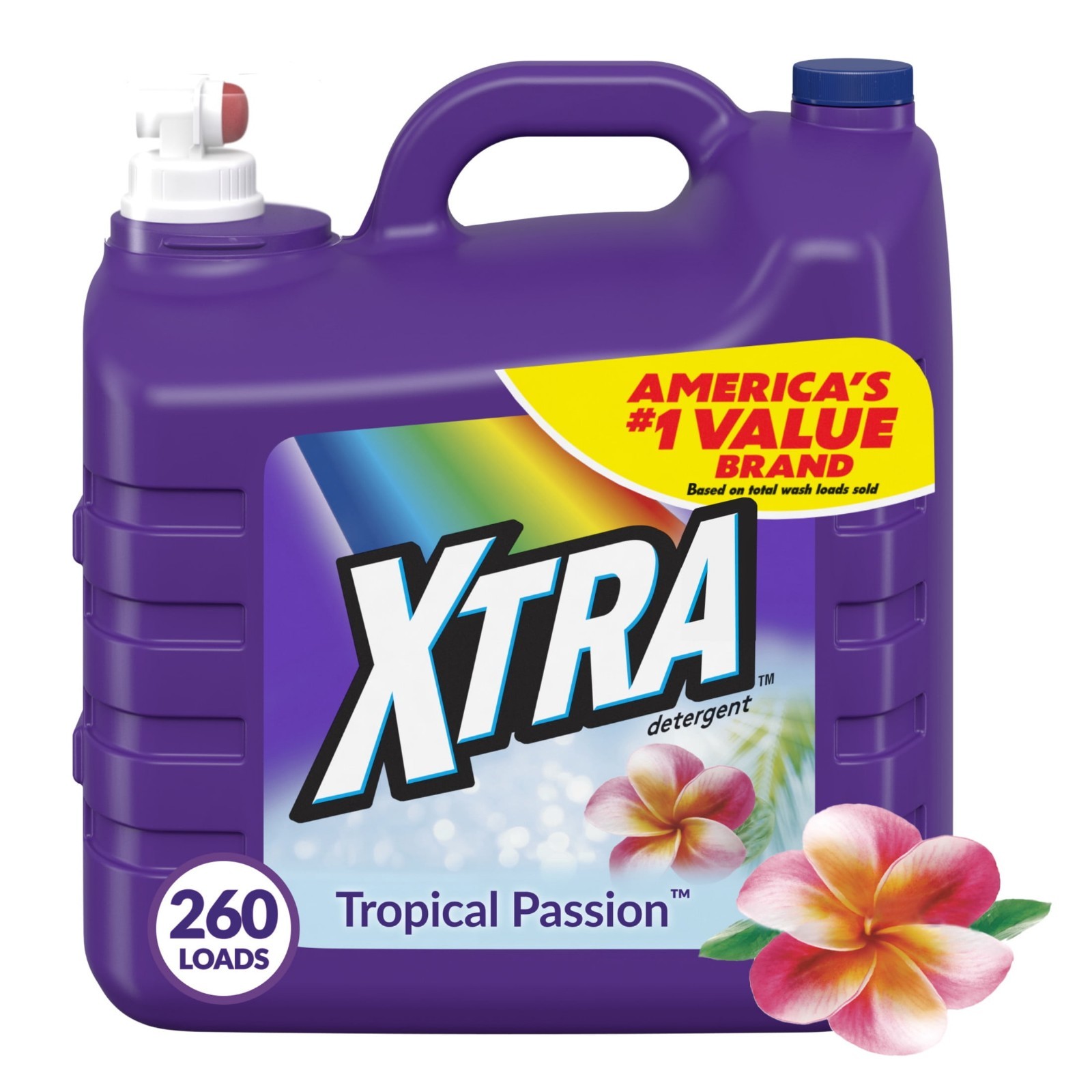 Xtra Liquid Laundry Detergent Tropical Passion 312 oz 260 Loads Value Size