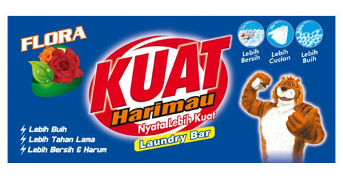 Kuat Harimau Detergent Bar Flora Smell 3 Piece x 150g / Laundry Bar
