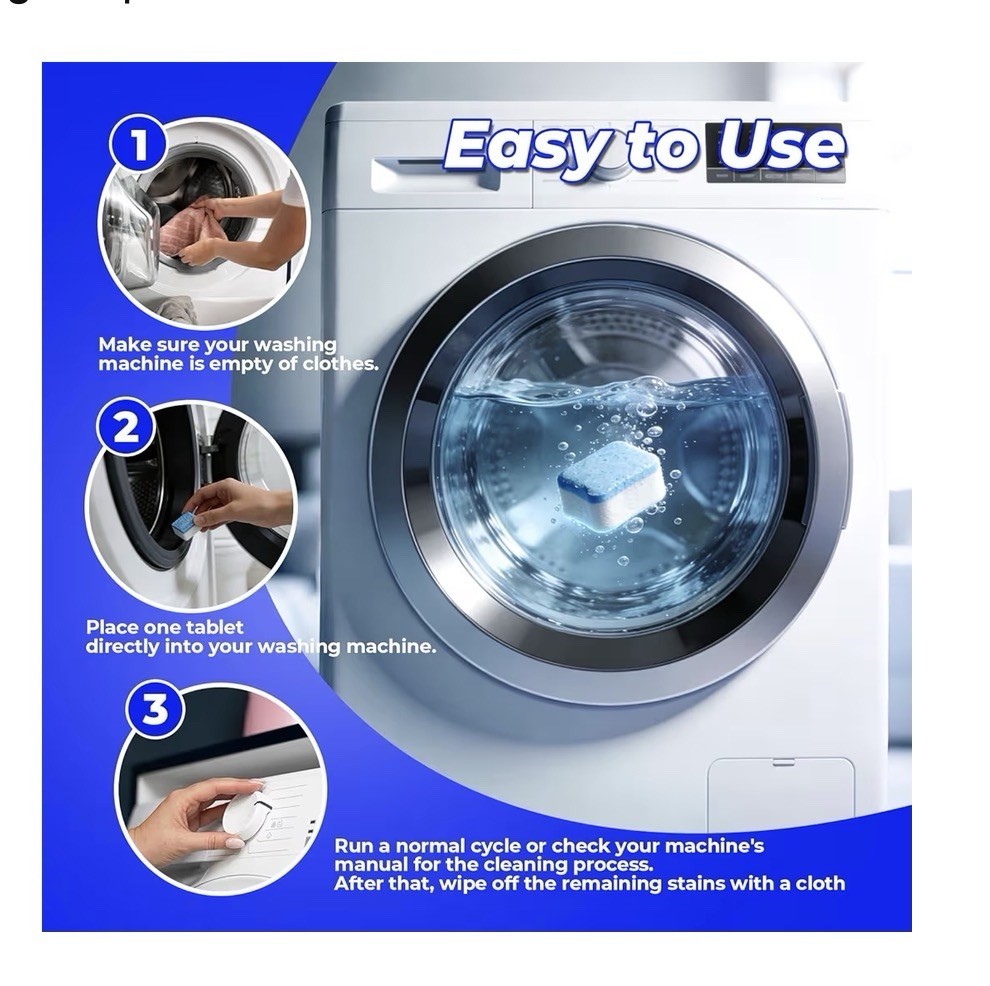 Washing Machine Cleaner 24 Pack 1 Year Supply Front Top Load High Efficiency New