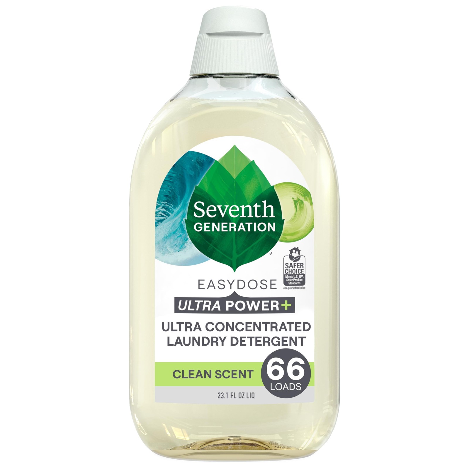 Seventh Generation Easy Dose Laundry Detergent 23Oz Ultra Concentrated 66 Loads