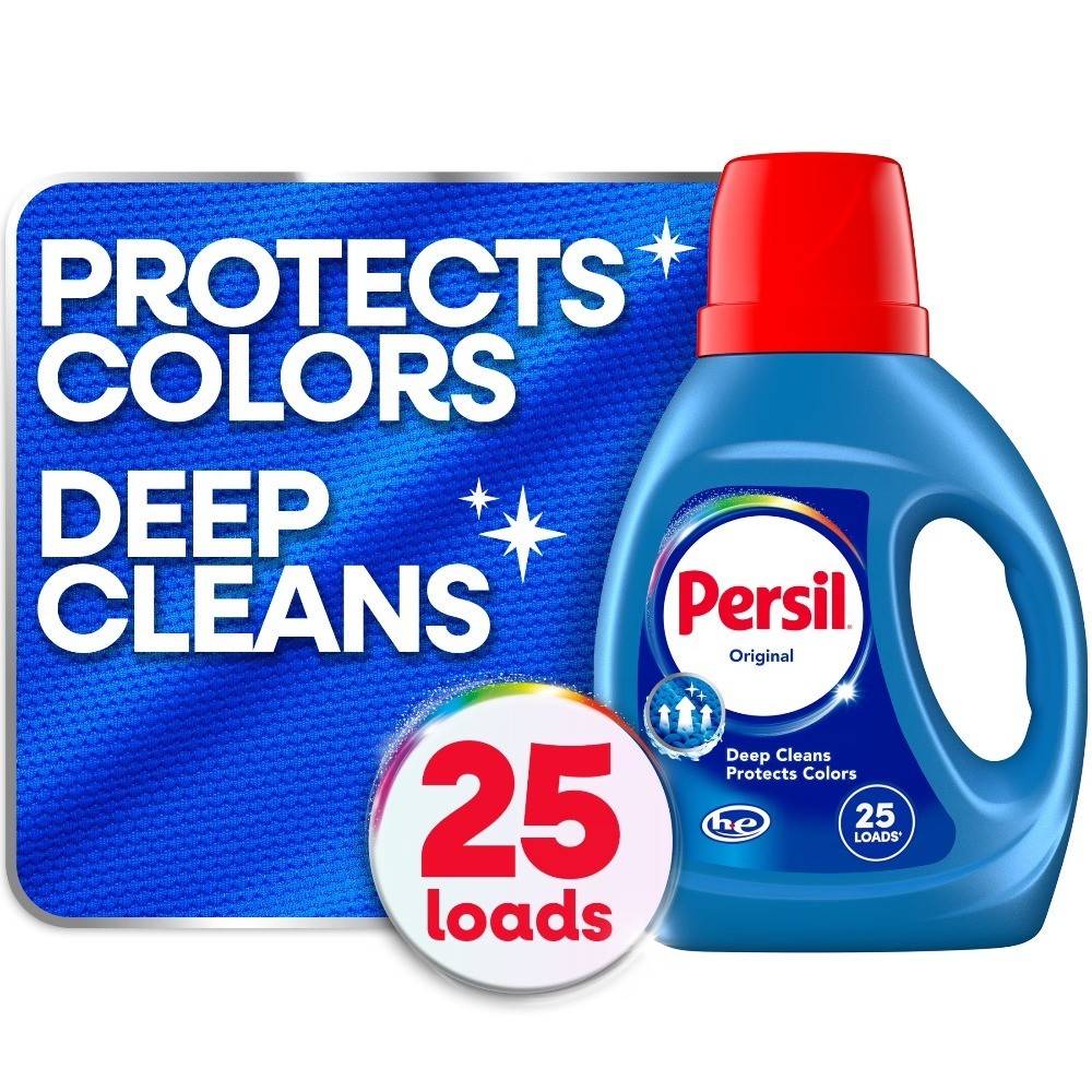 Liquid Laundry Detergent Original Scent 34 fl oz 25 Loads Deep Clean Freshness