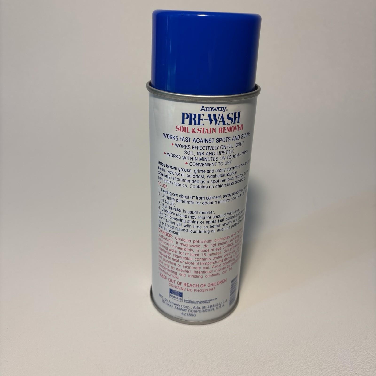 NOS 13oz Amway 1990 PreWash Spray Soil & Stain Remover Vintage Pre Wash