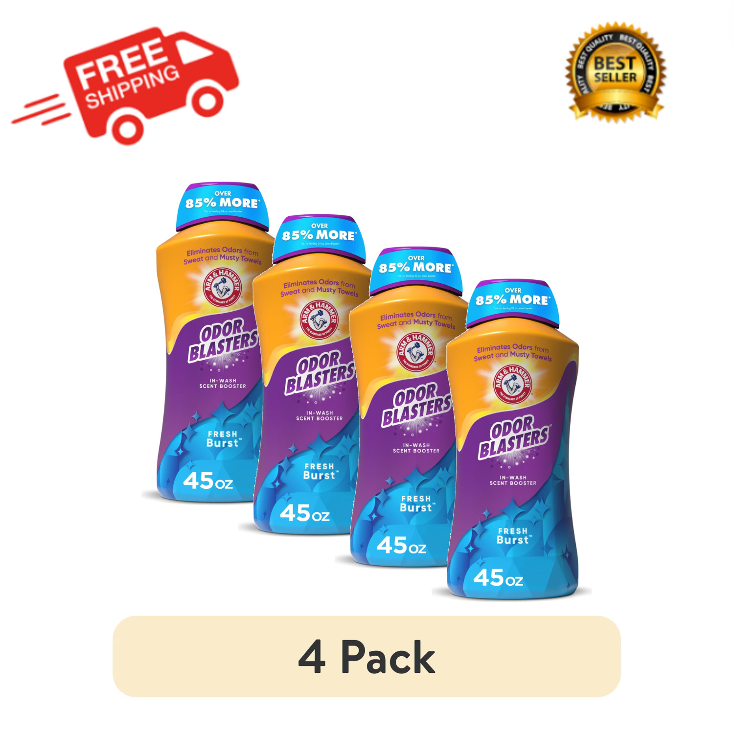 ARM & HAMMER Odor Blasters In Wash Scent Booster Fresh Burst 45 Oz, 4 Pack