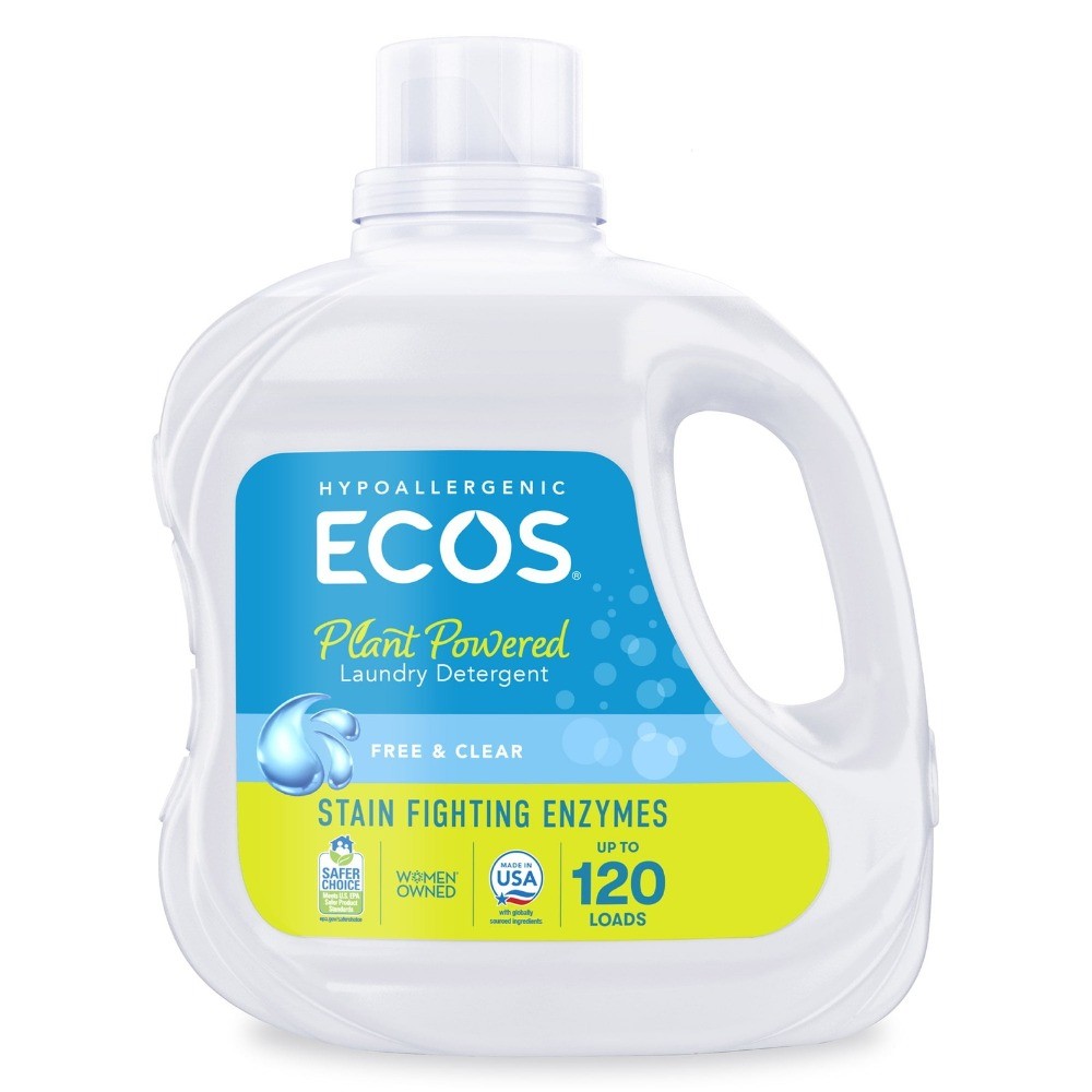 Plus Liquid Laundry Detergent with Stain-Fighting Enzymes, Free & Clear