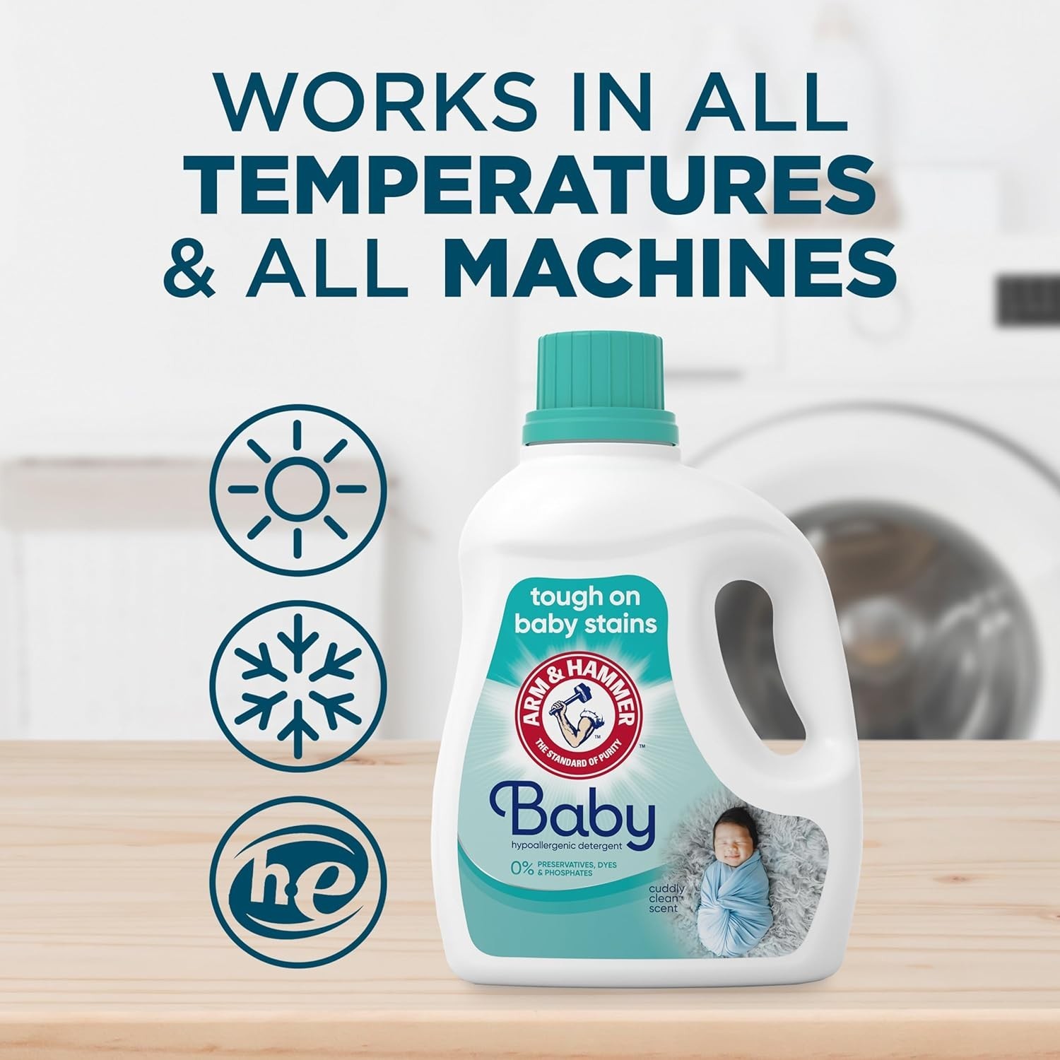 Pediatrician-Tested Hypoallergenic Liquid Laundry Detergent for Babies, 77 Loads