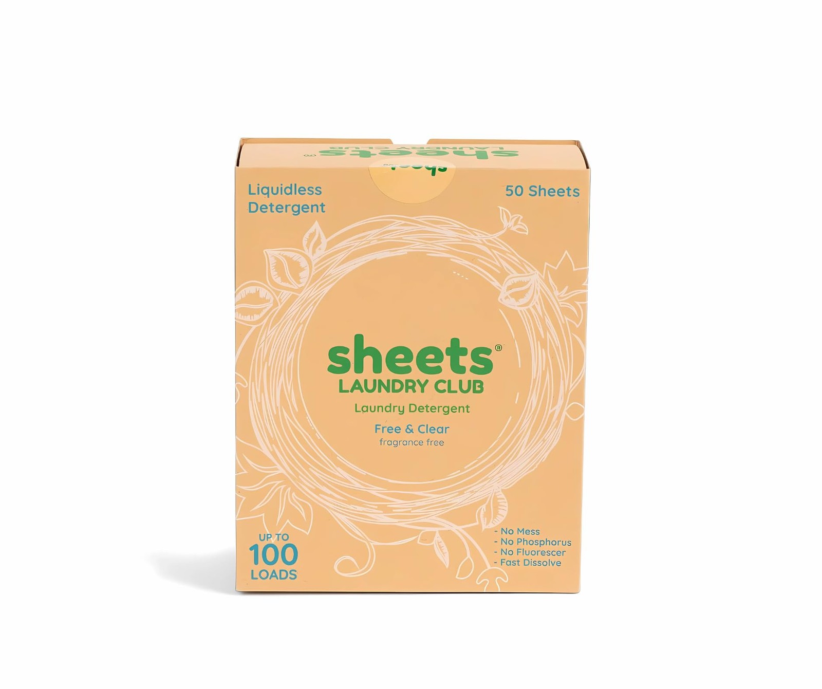 Laundry Detergent Sheets, 100 Loads – Fragrance Free, Eco-Friendly