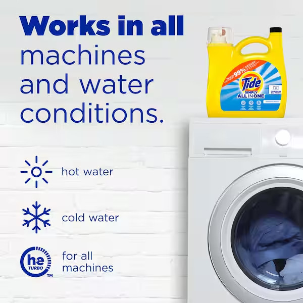 Tide Liquid Laundry Detergent Soap, Refreshing Breeze 89-Loads, HE compatible