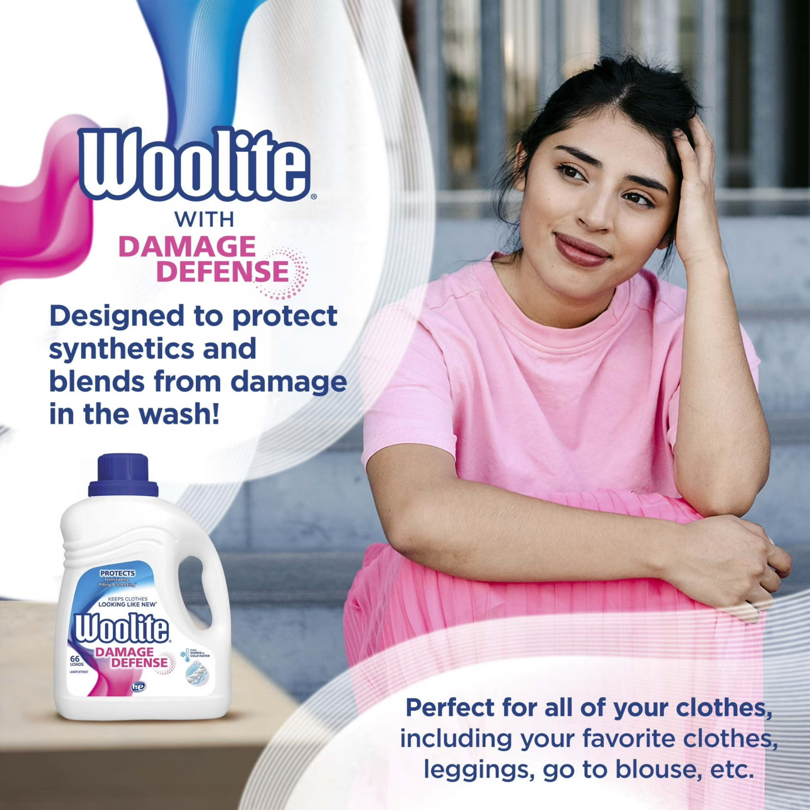 Damage Defense Liquid Laundry Detergent, 100 Fl Oz, 66 Loads