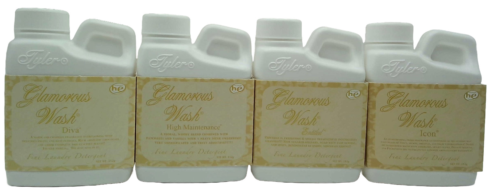 Tyler Candle – Glamorous Wash 4oz set – Diva, High Maintenance, Entitled, Icon