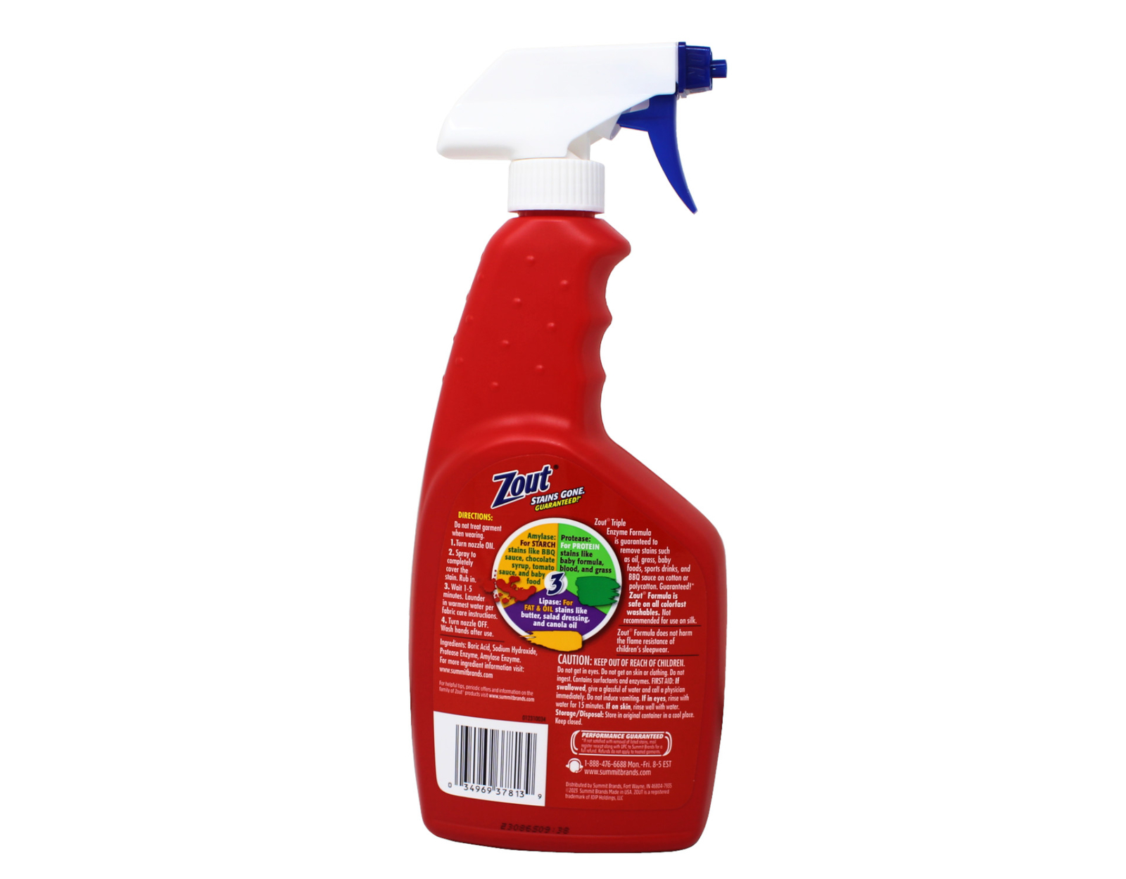 3 Pack of Zout Stain Remover Triple Enzyme Spray 22 Ounce