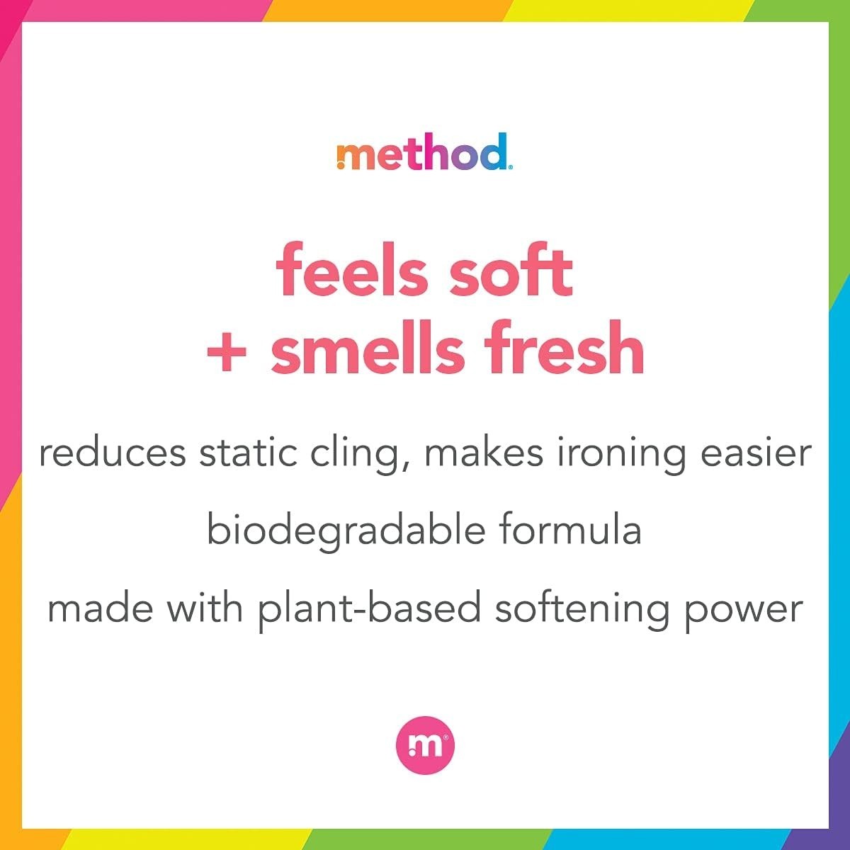 Plant-Based Fabric Softener: Method Ginger Mango 53.5oz, Soft & Fresh Laundry
