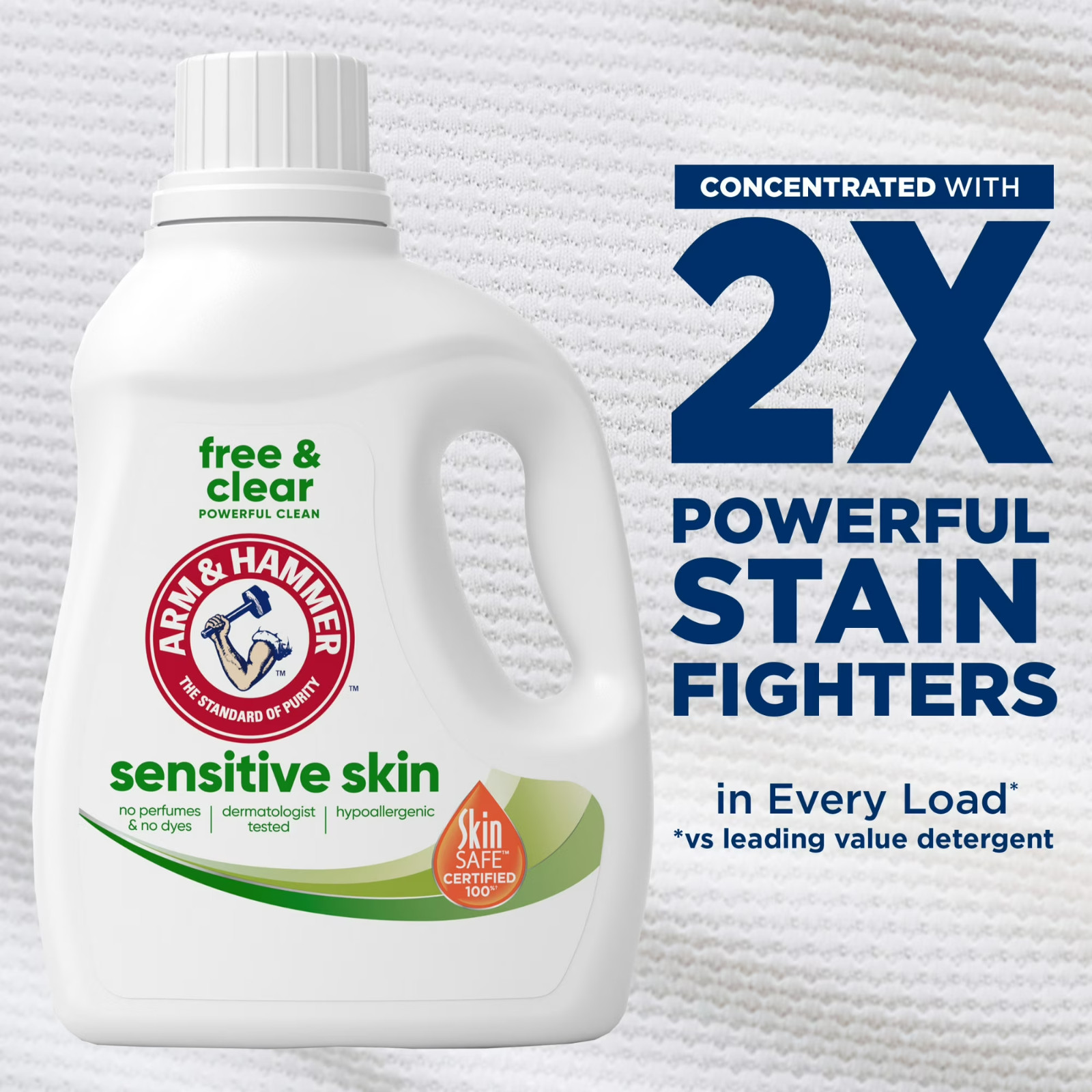 ARM & HAMMER Sensitive Skin Free & Clear Liquid Detergent, 105 fl oz, 105 Loads