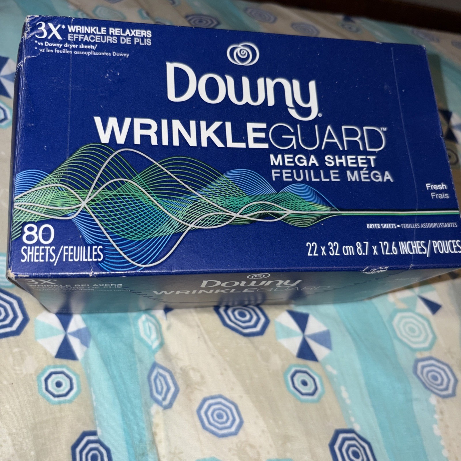 Downy WrinkleGuard Dryer Mega Sheets Fresh 80 Count 3X’s Wrinkle Relaxer Guard