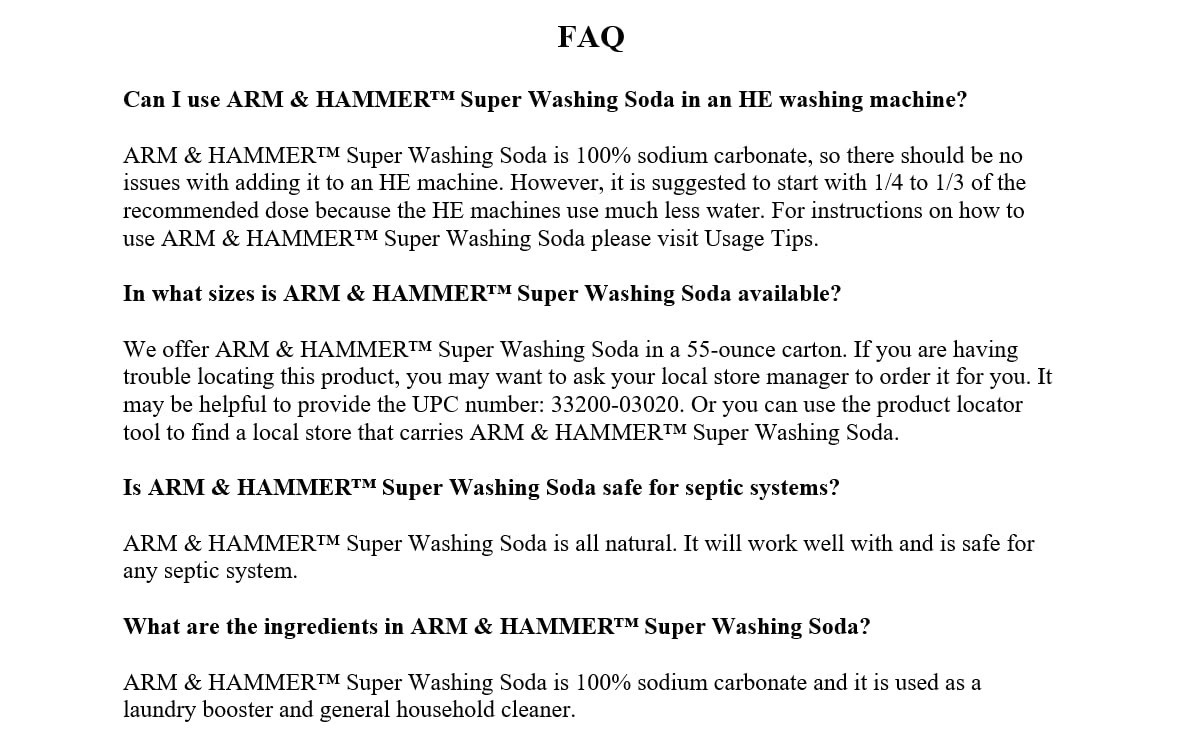 Super Washing Soda Household Cleaner & Laundry Booster, 55 oz – 2 Pack, Eco-Frie