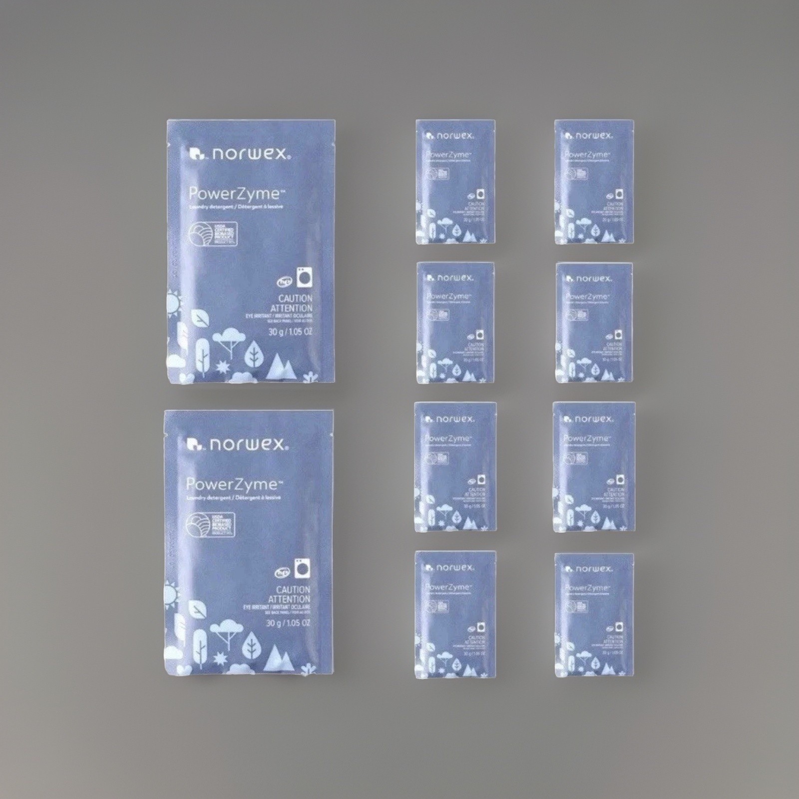 NEW NORWEX Powerzyme Laundry Detergent Soap Powder 10 Sachet