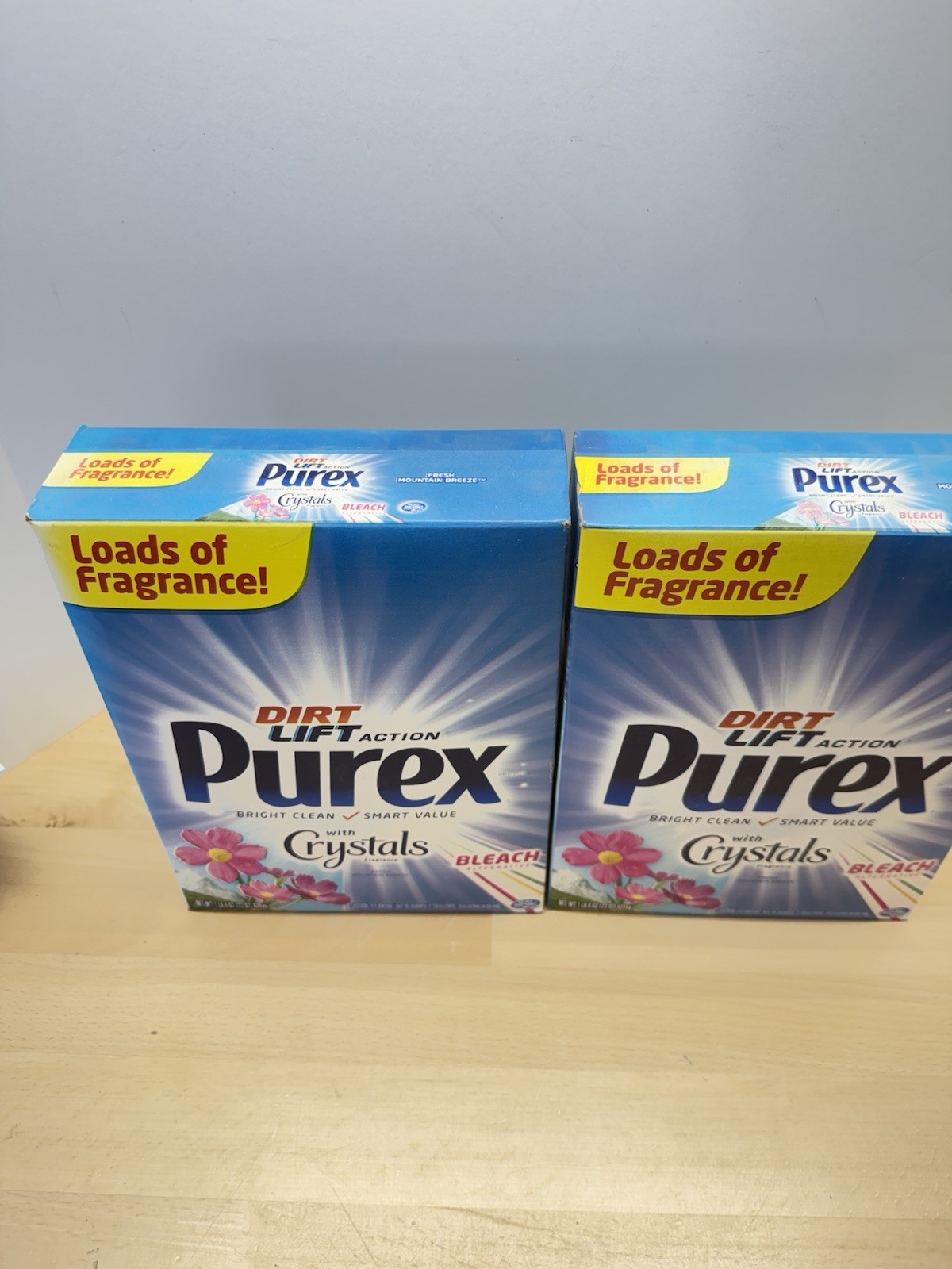 Purex DIRT LIFT ACTION Crystals Laundry Detergent FRESH MOUNTAIN BREEZE 22oz X2