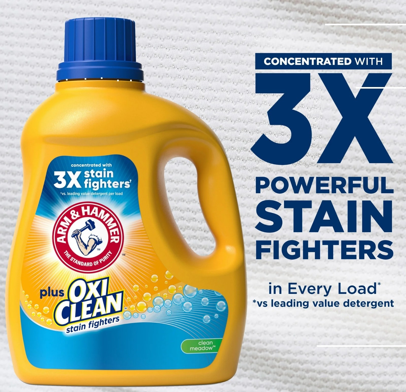 ARM & HAMMER Plus OxiClean Liquid Laundry Detergent, 77 loads, 100.5 fl oz