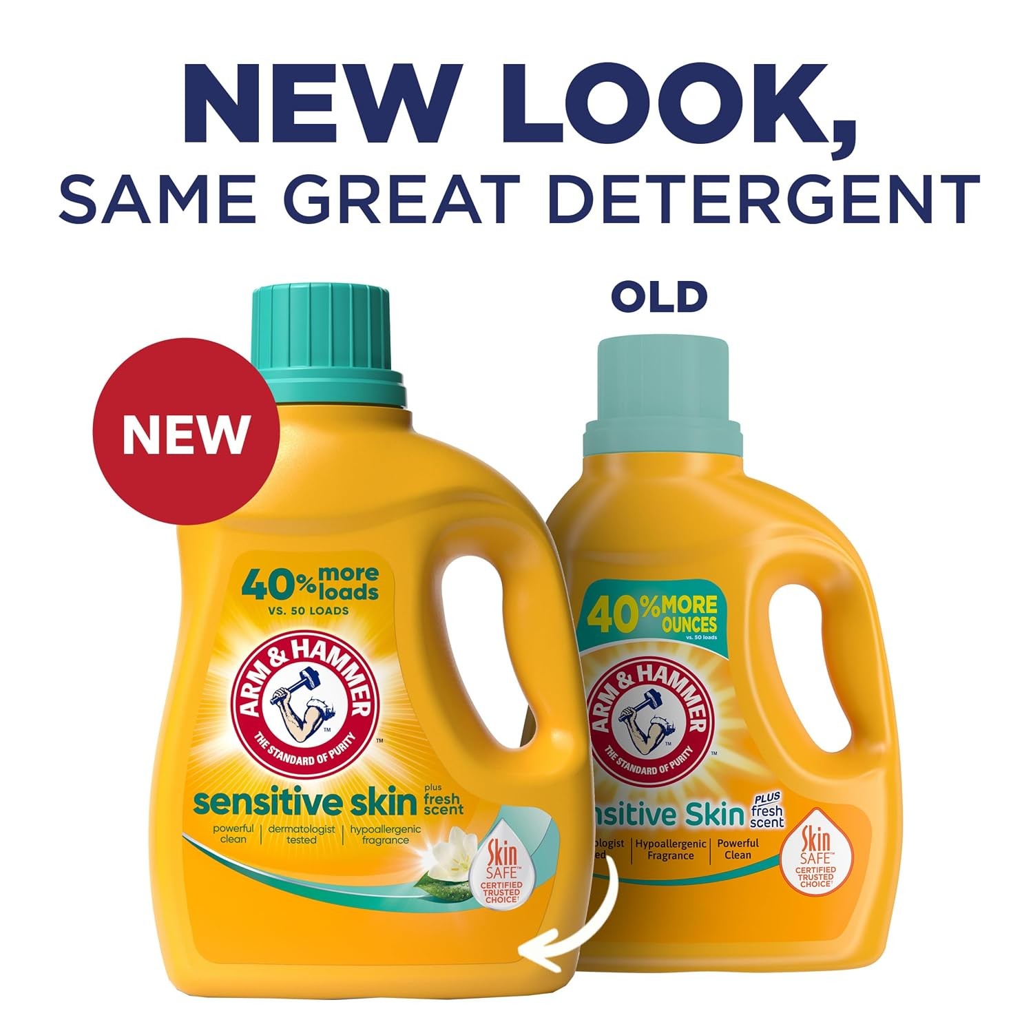 ARM & HAMMER Sensitive Skin Liquid Laundry Detergent, Fresh Scent, 105 fl oz, 10
