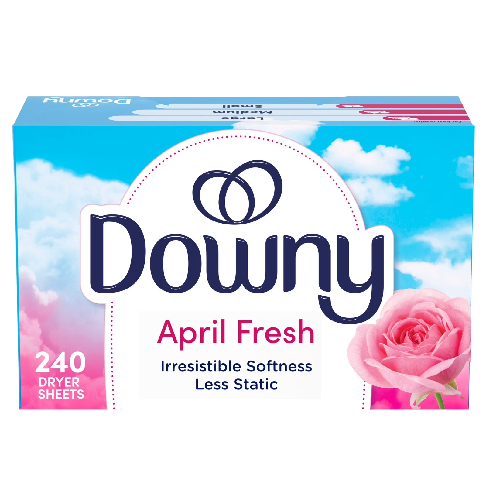 Downy Fabric Softener Dryer Sheets, April Fresh Scent, 240 Count….